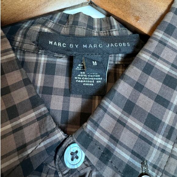 Marc by Marc Jacobs Check Plaid Button Down Shirt - Size M - Picture 5 of 7